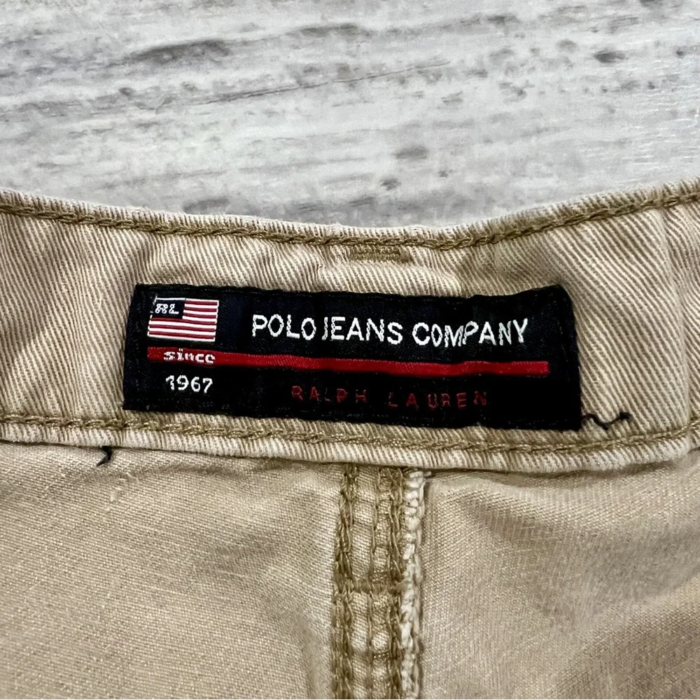 Ralph Lauren Shorts Men Size 31 Tan Vintage Polo Jeans Freighter Cargos Military